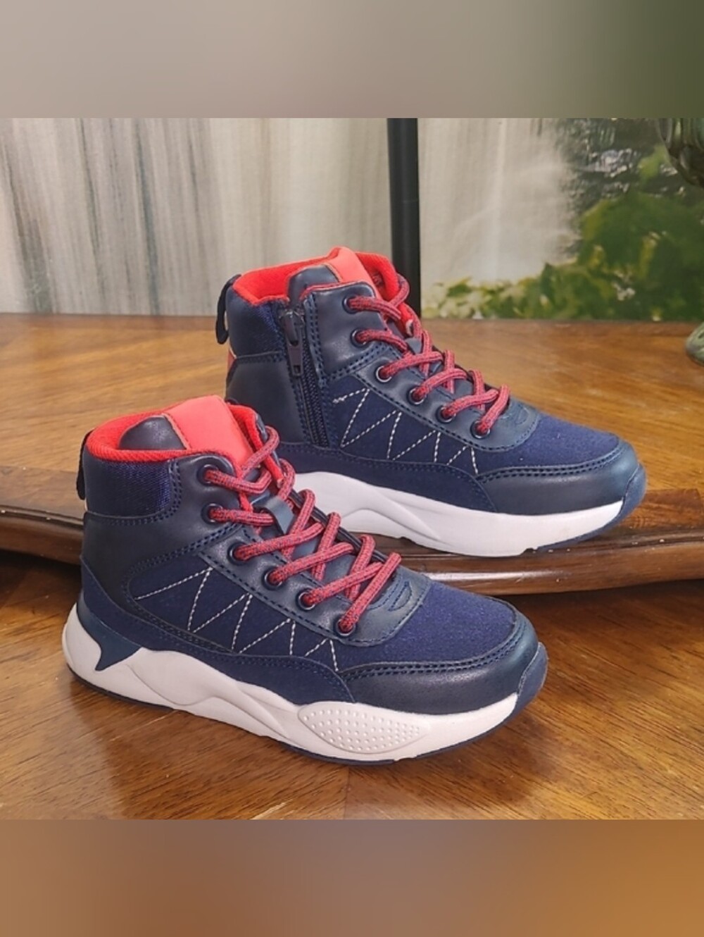 New in box! Boys size 13 Navy and Red High Top Athletic Sneaker Shoes